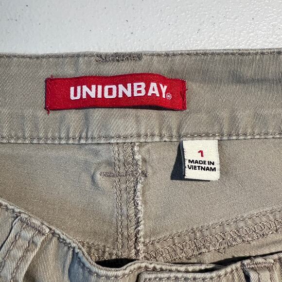 Vintage Union Bay Shorts Juniors Y2K Low Rise Micro Mini Khaki Grunge Granola - Picture 6 of 7
